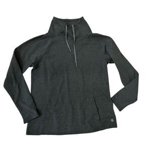 Kuhl Mock Neck Sweatshirt W/ Kangaroo Pocket Charcoal Gray Size Medium